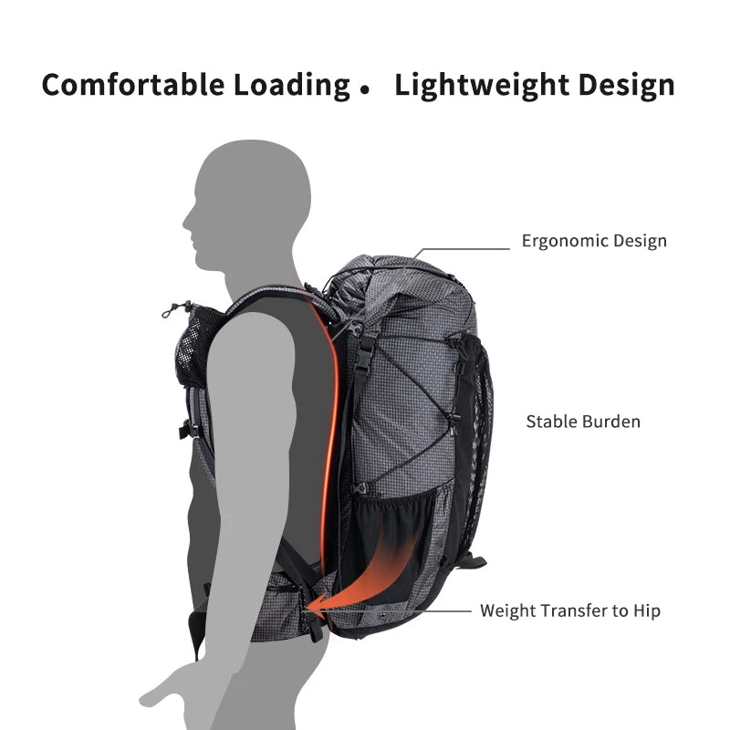 Naturehike Ultralight Backpack 60+5L/40L With Frame Waterproof Travel Bag Large Capacity Camping Outdoor Hiking With Rain Cover